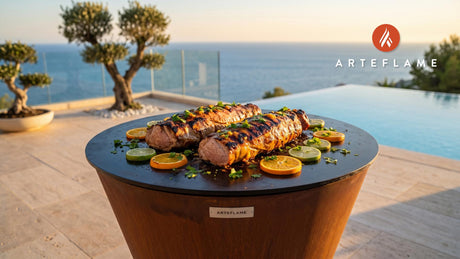 Grilled Pork Tenderloin cooking on an Arteflame grill