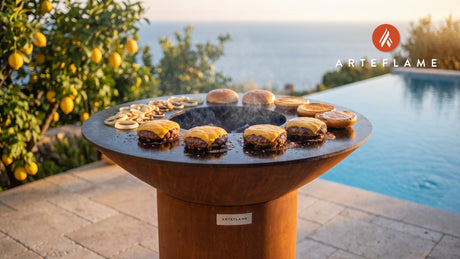Juicy Vidalia Onion Burgers (Georgia Style) cooking on an Arteflame grill