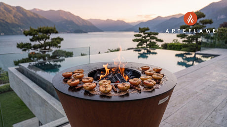 Grilled Cinnamon Apples (Portuguese Style) cooking on an Arteflame grill
