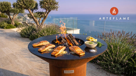 Grilled Salmon cooking on an Arteflame grill
