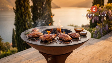 BBQ Glazed Duck cooking on an Arteflame grill