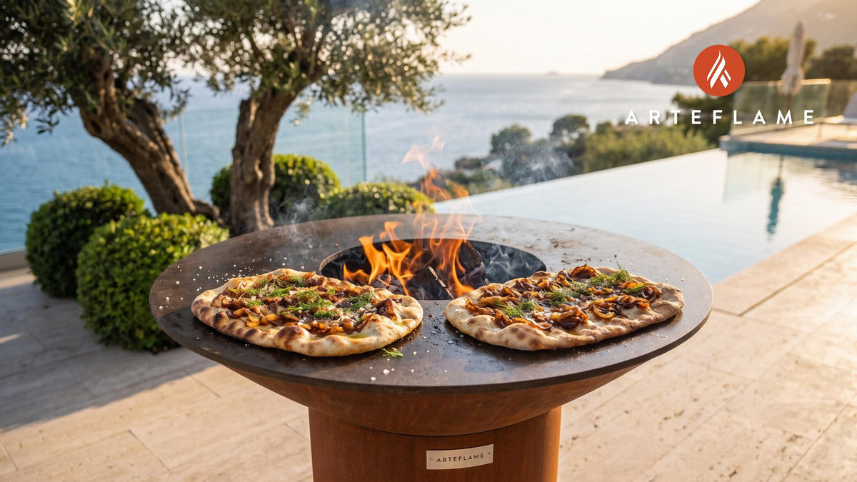 Crispy Swedish Flatbread cooking on an Arteflame grill