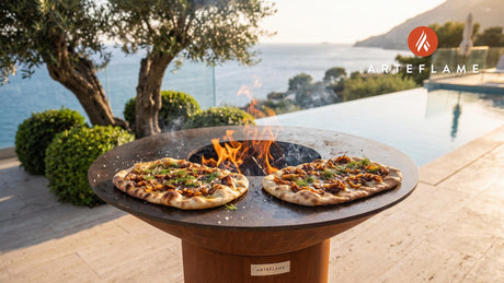 Crispy Swedish Flatbread cooking on an Arteflame grill