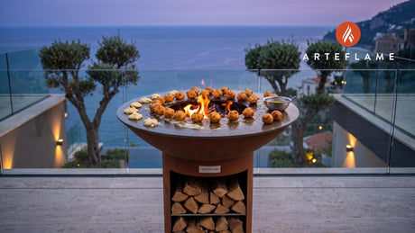 Crispy Grilled Hush Puppies (Georgia Style) cooking on an Arteflame grill