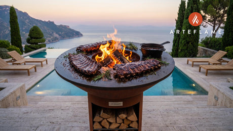 Wild Boar Ribs cooking on an Arteflame grill