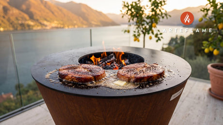 Char-Grilled Country Ham (Georgia Style) cooking on an Arteflame grill