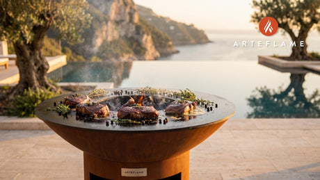 Venison Steaks cooking on an Arteflame grill