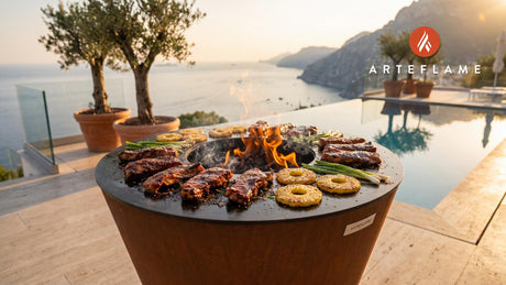 Juicy Grilled Pork Strips cooking on an Arteflame grill