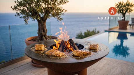 Wood-Fired Mahi Mahi cooking on an Arteflame grill