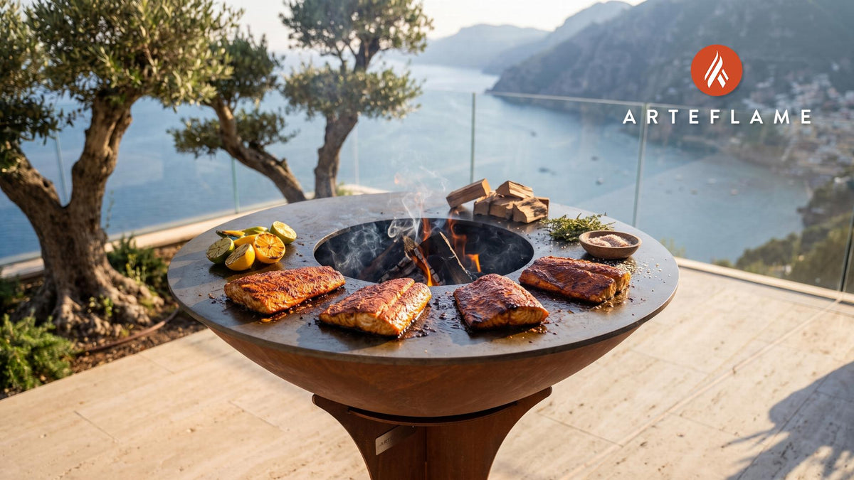 Kiawe Smoked Fish (Hawaiian Style) cooking on an Arteflame grill