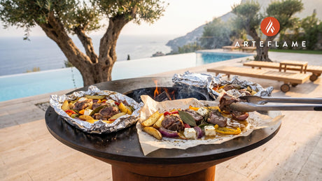 Kleftiko Lamb cooking on an Arteflame grill