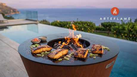 Grilled Miso Butterfish (Hawaiian Style) cooking on an Arteflame grill