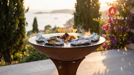 Grilled Trout Packets (Idaho Campfire Style) cooking on an Arteflame grill