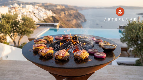 Guinness Burgers cooking on an Arteflame grill