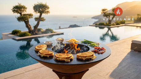 Crispy Grilled Cheese Toasties (Irish Style) cooking on an Arteflame grill