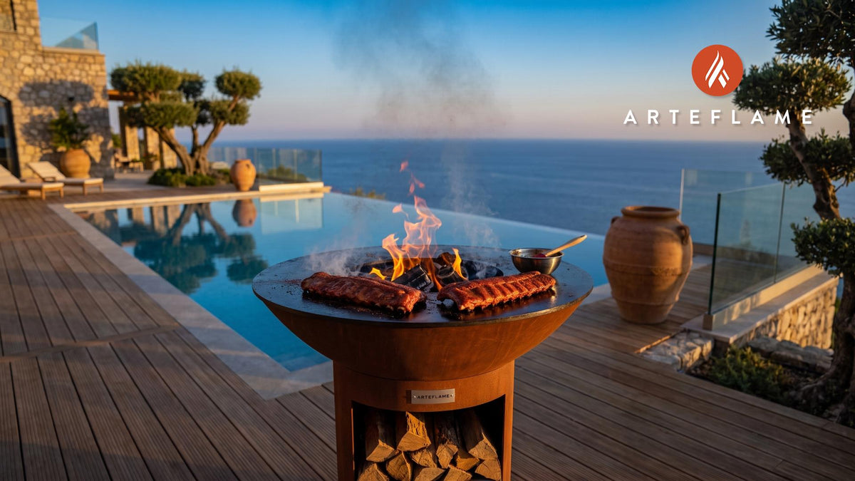 Hickory Smoked Ribs (Idaho Style) cooking on an Arteflame grill