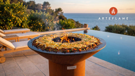 Wood-Fired Shepherd's Pie Filling (Irish Style) cooking on an Arteflame grill