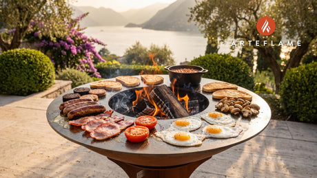Irish Breakfast Fry Up cooking on an Arteflame grill