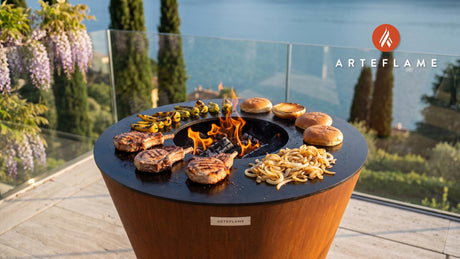 Juicy Grilled Pork Chop Sandwich (Illinois Style) cooking on an Arteflame grill