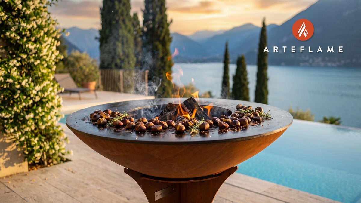 Roasted Chestnuts (Irish Style) cooking on an Arteflame grill