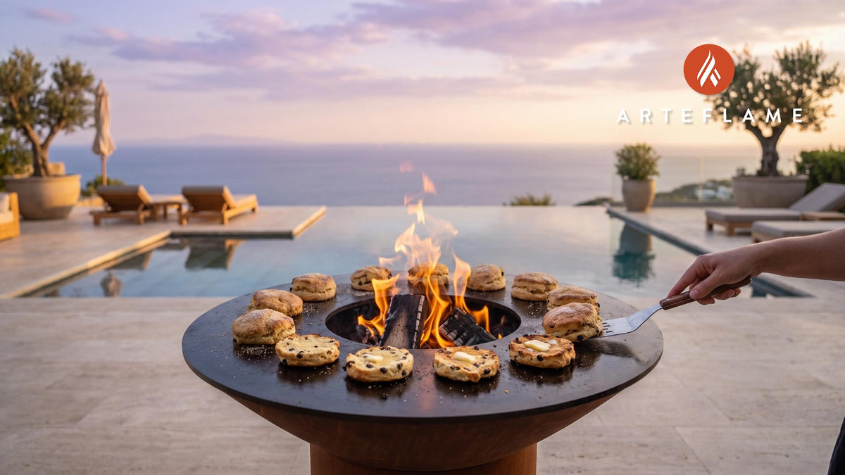 Irish Scones cooking on an Arteflame grill