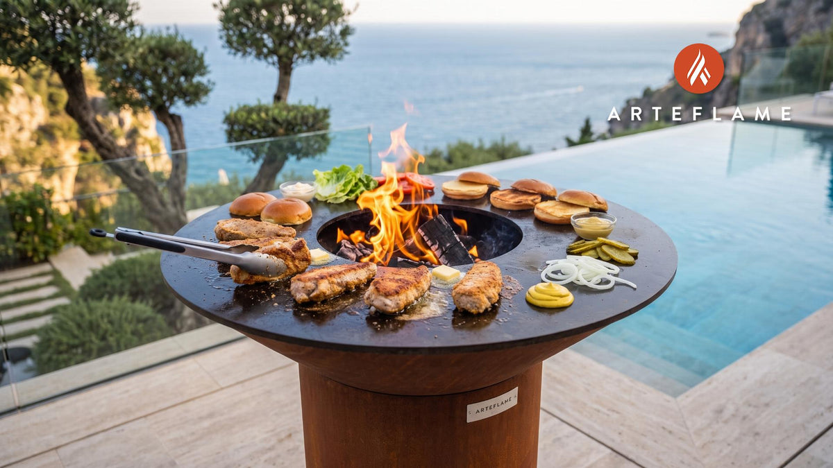 Grilled Pork Tenderloin Sandwich (Illinois Style) cooking on an Arteflame grill