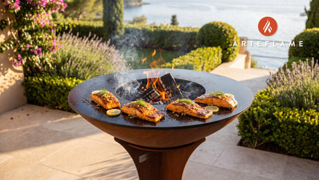 Grilled Scottish Salmon cooking on an Arteflame grill