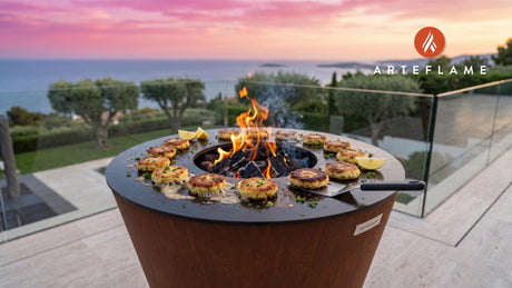 Smoked Haddock Potato Cakes (Scottish Style) cooking on an Arteflame grill