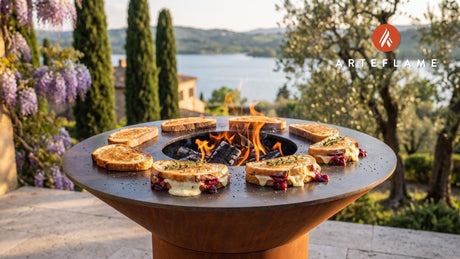 Grilled Brie & Cranberry Toastie (Scottish Style) cooking on an Arteflame grill