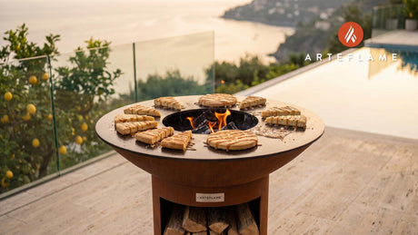 Grilled Scottish Shortbread cooking on an Arteflame grill