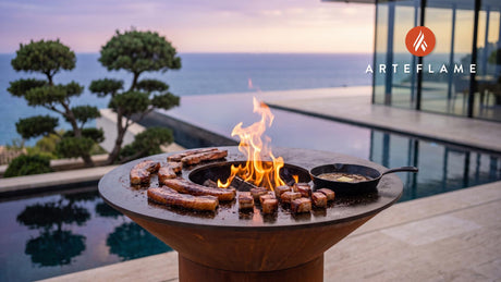 Seared Pork Belly cooking on an Arteflame grill
