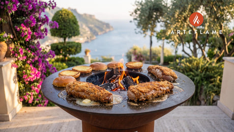 Grilled Breaded Pork Tenderloin (Indiana Style) cooking on an Arteflame grill