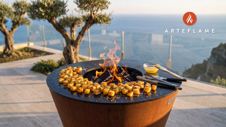 Grilled Buttered Neeps with Thyme (Scottish Style) cooking on an Arteflame grill