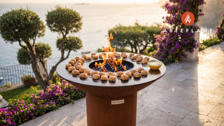 Fried Biscuit Bites & Honey Butter (Indiana Style) cooking on an Arteflame grill