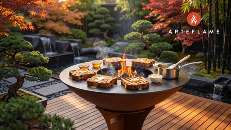 Grilled Bara Brith Toast & Honey Butter (Welsh Style) cooking on an Arteflame grill