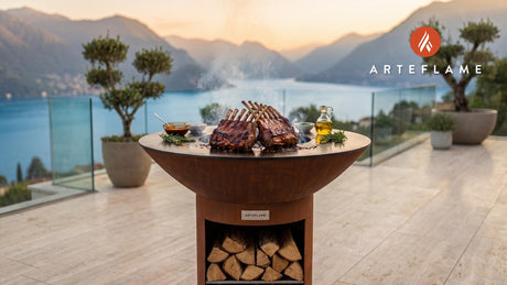 Welsh Lamb Ribs cooking on an Arteflame grill