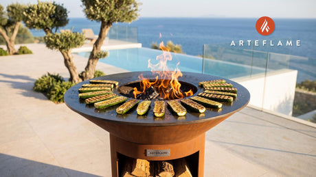 Grilled Zucchini cooking on an Arteflame grill