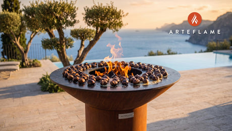 Charred Sweet Chestnuts (Austrian Style) cooking on an Arteflame grill