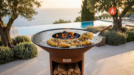 Crispy Grilled Alpine Roesti (Austrian Style) cooking on an Arteflame grill