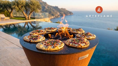 Grilled Flatbread (Austrian Tyrolean Style) cooking on an Arteflame grill