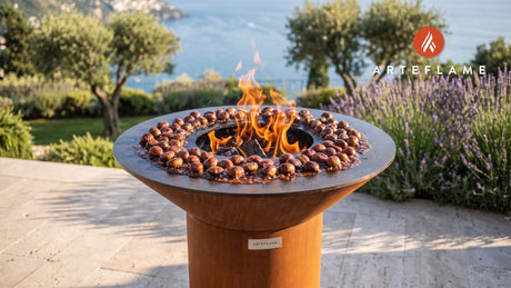 Cocoa Glazed Chestnuts (Austrian Viennese Style) cooking on an Arteflame grill