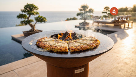 Crispy Grilled Swiss Rösti with Melted Cheese cooking on an Arteflame grill