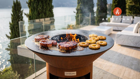 Pineapple Glazed Ham Steaks (Kansas Style) cooking on an Arteflame grill