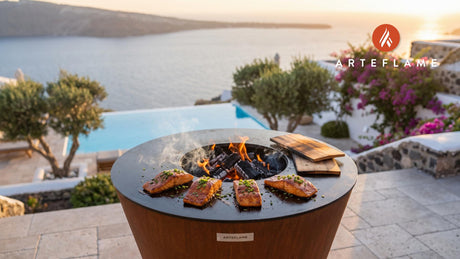 Grilled Salmon cooking on an Arteflame grill