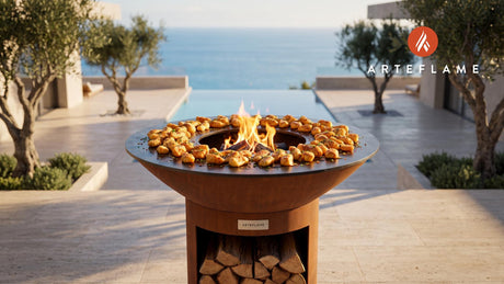 Grilled Cheese Curds cooking on an Arteflame grill