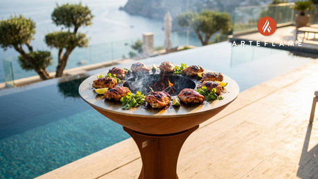 Grilled Chicken Thighs cooking on an Arteflame grill