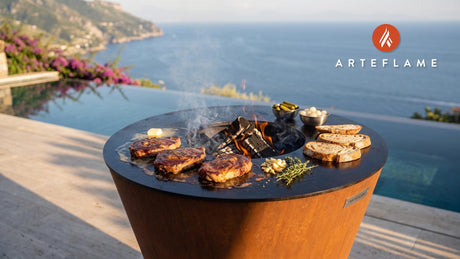 Smoked Ham (Swiss Jura Mountain Style) cooking on an Arteflame grill