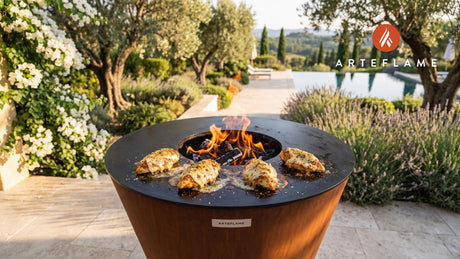 Swiss Cheese Chicken Breast (Alpine Style) cooking on an Arteflame grill