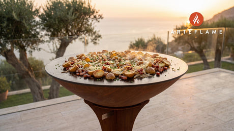 Warm Bacon & Swiss Salad (Alpine Style) cooking on an Arteflame grill