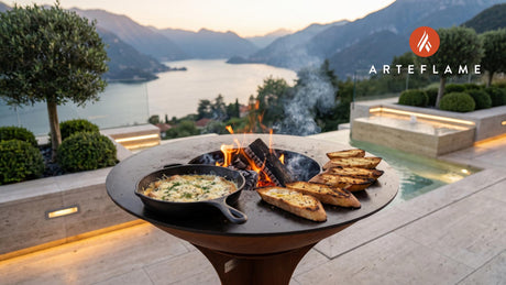 Smoked Trout Spread & Fire Toasted Bread (Swiss Style) cooking on an Arteflame grill